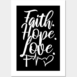 'Faith. Hope. Love.' Amazing Christians Cross Posters and Art